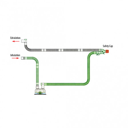 Corrugated Ventilator Citcuit Without Chamber (Adult)